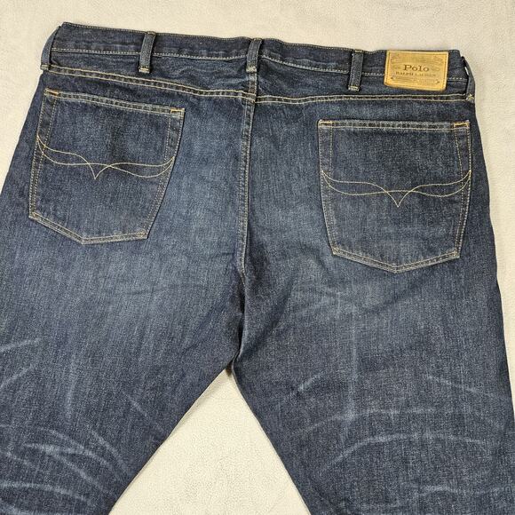Polo Ralph Lauren Jeans Mens 40x30 Varick Slim Straight Dark Wash Denim Blue - Picture 8 of 14